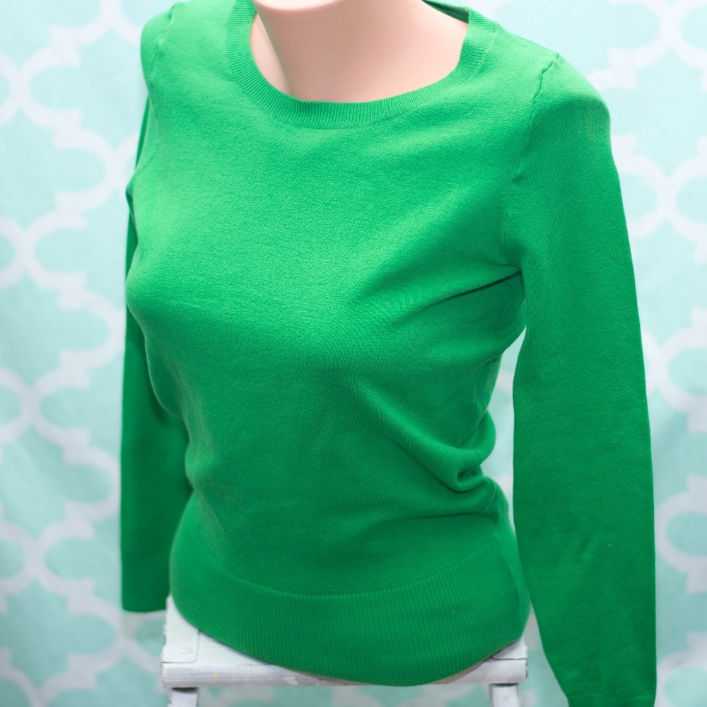 J Crew xs green sweater NWT